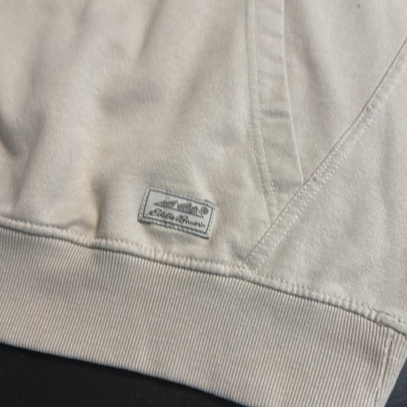 Eddie Bauer Cream Sweatshirt with Ribbed Cuffs - Picture 3 of 8